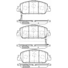 Тормозные колодки, дисковые, комплект BORG & BECK 3151182 BBP2533 WR EPKK 2W5O0