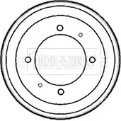 Тормозной барабан BORG & BECK G98B F9 BBR7153 3T8K4CS 3151341 изображение 0