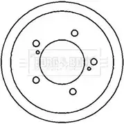 Тормозной барабан BORG & BECK BBR7178 UQJNJEF 3151365 EEOZ K