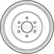 Тормозной барабан BORG & BECK 90BH6 3151406 XBBL O BBR7221