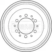 Тормозной барабан BORG & BECK 3151417 T1BEJT BBR7232 AEH XF изображение 0