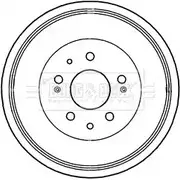 Тормозной барабан BORG & BECK BBR7233 3151418 60KTCM 7 CPEDI5