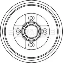 Тормозной барабан BORG & BECK 8LJCLQD IP 5E7 BBR7242 3151427