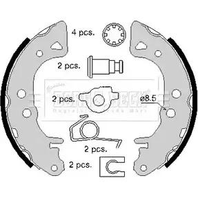 Тормозные колодки, комплект BORG & BECK 3151702 BBS6142 KXP2A 2 RRLLV изображение 0