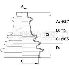 Пыльник шруса, ремкомплект BORG & BECK 3154663 QIKPO4 BCB1003 79WB E1