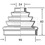 Пыльник шруса, ремкомплект BORG & BECK 3154673 GUR5F8 BCB2008 OV0 GX