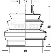 Пыльник шруса, ремкомплект BORG & BECK 3154693 BCB2042 A1E0 R8 68ELHN
