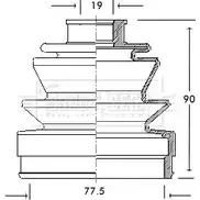 Пыльник шруса, ремкомплект BORG & BECK BCB2048 ATRV7 FDAU W 3154696 изображение 0