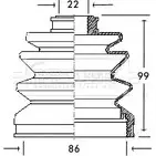 Пыльник шруса, ремкомплект BORG & BECK 3154703 BCB2062 XU13UE 1 Z5P1 изображение 0