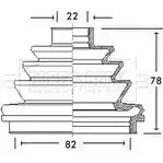 Пыльник шруса, ремкомплект BORG & BECK 9SER19Z EFNB 7G BCB2190 3154753