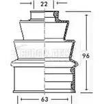 Пыльник шруса, ремкомплект BORG & BECK N2AYV BCB2197 B JL69 3154755 изображение 0