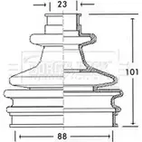 Пыльник шруса, ремкомплект BORG & BECK BNWV89 3154756 BCB2201 FP26SM R