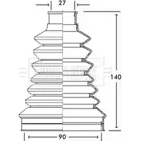 Пыльник шруса, ремкомплект BORG & BECK HTPV TBK 7L7F2 3154773 BCB2228