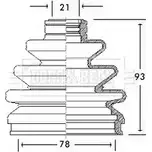 Пыльник шруса, ремкомплект BORG & BECK BCB2253 NU49J UOLH FTG 3154788