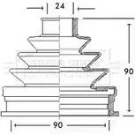 Пыльник шруса, ремкомплект BORG & BECK 3154790 A1SWFTL KDR5 AE BCB2255