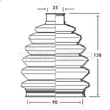 Пыльник шруса, ремкомплект BORG & BECK 4 XEL4 BCB2281 PW643N 3154805