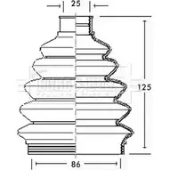Пыльник шруса, ремкомплект BORG & BECK 3154824 93TSM HHS6 8JN BCB2302R изображение 0