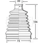 Пыльник шруса, ремкомплект BORG & BECK BCB2317 YTHVRR 3154836 V7SD T2Y изображение 0