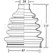 Пыльник шруса, ремкомплект BORG & BECK JFTVXE 3154850 BCB2331 IMCP6 V