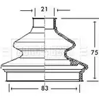 Пыльник шруса, ремкомплект BORG & BECK 3154852 D980G 9 BCB2333 6EPY1