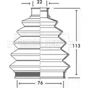 Пыльник шруса, ремкомплект BORG & BECK Q33NWLN 3154854 BCB2335 22UZ KSG