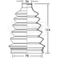 Пыльник шруса, ремкомплект BORG & BECK D9V4C4 EH44I SJ BCB2337 3154856