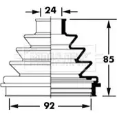 Пыльник шруса, ремкомплект BORG & BECK 3154899 SQ60QY FW 4ZW BCB2373 изображение 0