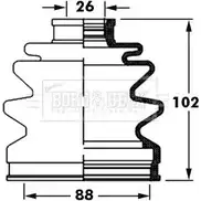 Пыльник шруса, ремкомплект BORG & BECK 3154913 FKJ7N BCB2388 GP258 C