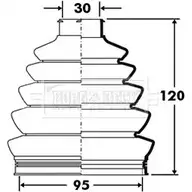 Пыльник шруса, ремкомплект BORG & BECK 1 X5PEA 3154917 BCB2393 7ULQR изображение 0