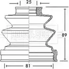 Пыльник шруса, ремкомплект BORG & BECK 3154957 BCB2527 FKAIY 59QE AL