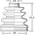 Пыльник шруса, ремкомплект BORG & BECK 3ZRY 1NY A49B7T BCB2586 3154976 изображение 0