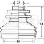 Пыльник шруса, ремкомплект BORG & BECK BCB2598 C2P9 R AEUD5Y5 3154982