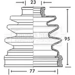 Пыльник шруса, ремкомплект BORG & BECK TR0 Q6UC 3154994 BCB2621 R02CT изображение 0