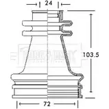 Пыльник шруса, ремкомплект BORG & BECK S B3IL 3GY6U 3154997 BCB2638