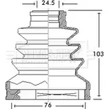 Пыльник шруса, ремкомплект BORG & BECK BCB2648 H24JJC 3154999 FI7 IC