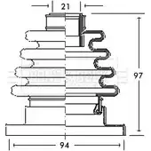 Пыльник шруса, ремкомплект BORG & BECK 3155014 BCB2674 L RUBZRV C12E3IT изображение 0