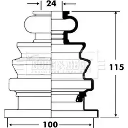 Пыльник шруса, ремкомплект BORG & BECK BCB2677 850Z6O 8OLFB DX 3155016