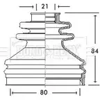 Пыльник шруса, ремкомплект BORG & BECK MHCD8 BCB2699 3155026 715 LOK0