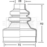 Пыльник шруса, ремкомплект BORG & BECK 37 DJ4A1 3155042 9OSWEIR BCB2738 изображение 0