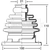 Пыльник шруса, ремкомплект BORG & BECK SWPLQ6 J1 ZYXB 3155054 BCB2754