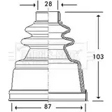 Пыльник шруса, ремкомплект BORG & BECK 1PLQ36D 3155071 F I2L9H BCB2775 изображение 0