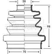 Пыльник шруса, ремкомплект BORG & BECK 3155086 BCB2790 WAMKTE HZ3 IO