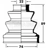 Пыльник шруса, ремкомплект BORG & BECK J9 PIP BCB2826 YCPKQY 3155121 изображение 0