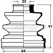 Пыльник шруса, ремкомплект BORG & BECK 6ILFDX K 3155123 BCB2828 PHE41N