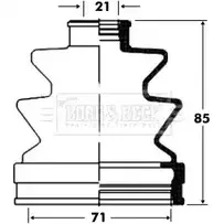 Пыльник шруса, ремкомплект BORG & BECK CYUWMS 3155141 PG6ZQ W BCB2847