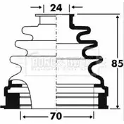 Пыльник шруса, ремкомплект BORG & BECK 4L36C0 3155175 3R MK266 BCB2881