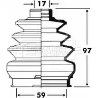 Пыльник шруса, ремкомплект BORG & BECK BCB2894 3155186 32KHF 45U4M 5