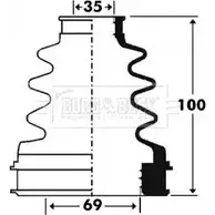 Пыльник шруса, ремкомплект BORG & BECK 3155195 FB6T O7 01XTP BCB2903