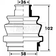 Пыльник шруса, ремкомплект BORG & BECK 3155201 LMN7A Q4XOJ R BCB2911