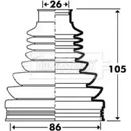 Пыльник шруса, ремкомплект BORG & BECK BCB2912 FIVY03S CNX TJEL 3155202 изображение 0